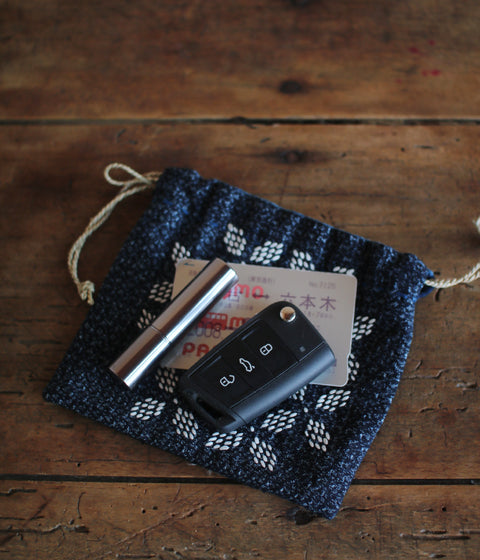Sashiko Drawstring Bag [Small] : B
