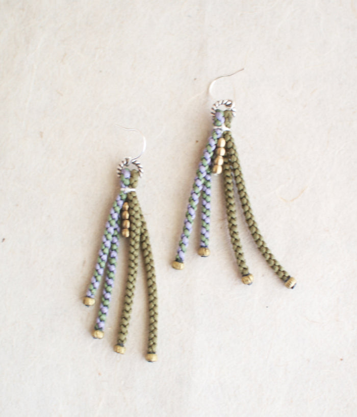 Kumihimo Silk Braided Earrings [G]