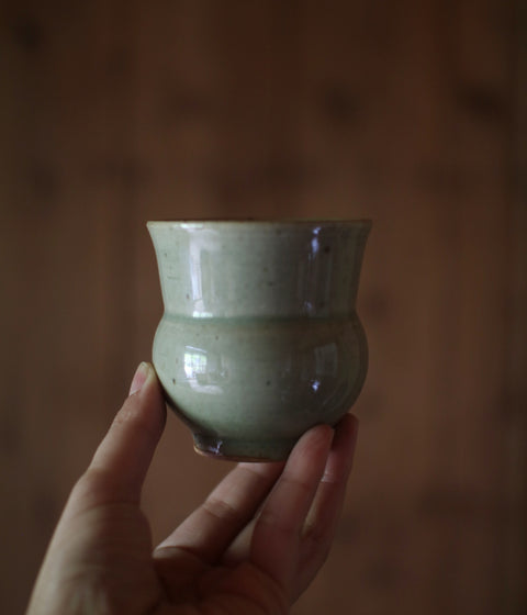 Ash-Green Ceramic Tea Cup