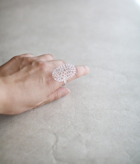 Mayu "Cocoon" Glass Ring