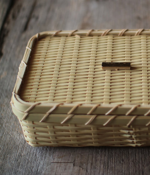 Handwoven Bamboo Serving Basket