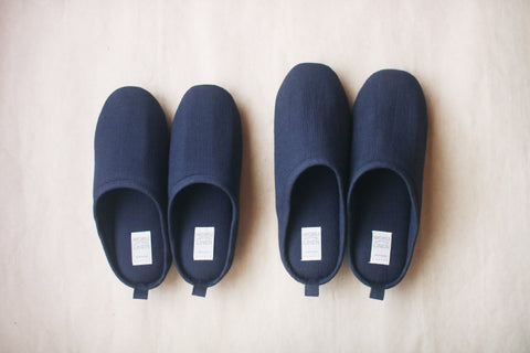 Moku Linen Room Shoes {Dark Blue}