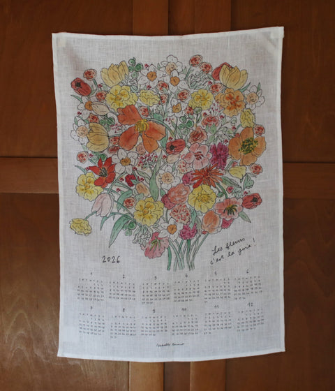 fog linen work Calendar Cloth 2026 {Joyful Bouquet}