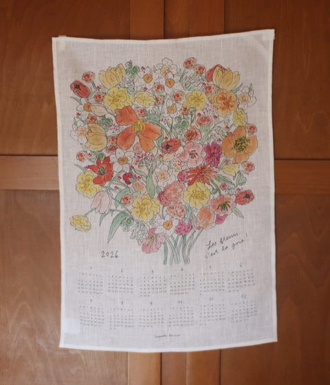 fog linen work Calendar Cloth 2026 {Joyful Bouquet}