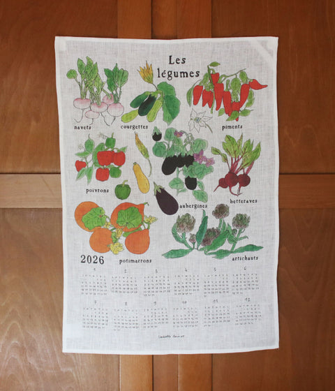 fog linen work Calendar Cloth 2026 {Vegetables}