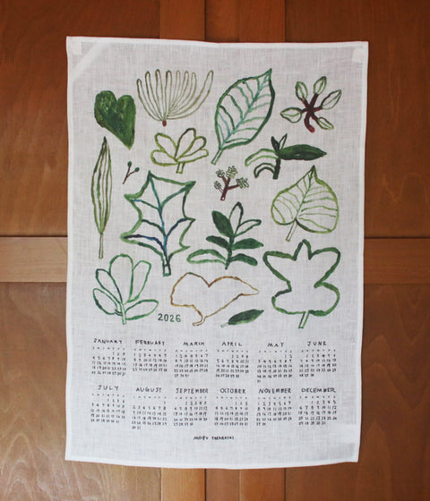 fog linen work Calendar Cloth 2026 {Plants by Mogu Takahashi}