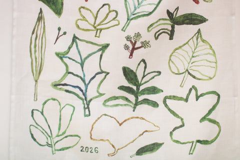 fog linen work Calendar Cloth 2026 {Plants by Mogu Takahashi}