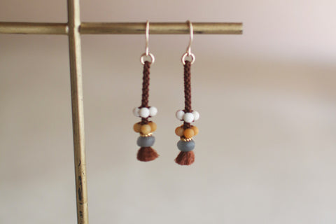 Kumihimo Silk Braided Earrings [J]