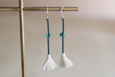 Kumihimo Silk Braided Earrings [L]