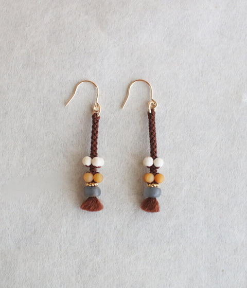 Kumihimo Silk Braided Earrings [J]