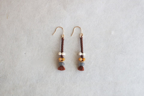 Kumihimo Silk Braided Earrings [J]
