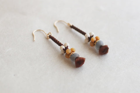 Kumihimo Silk Braided Earrings [J]