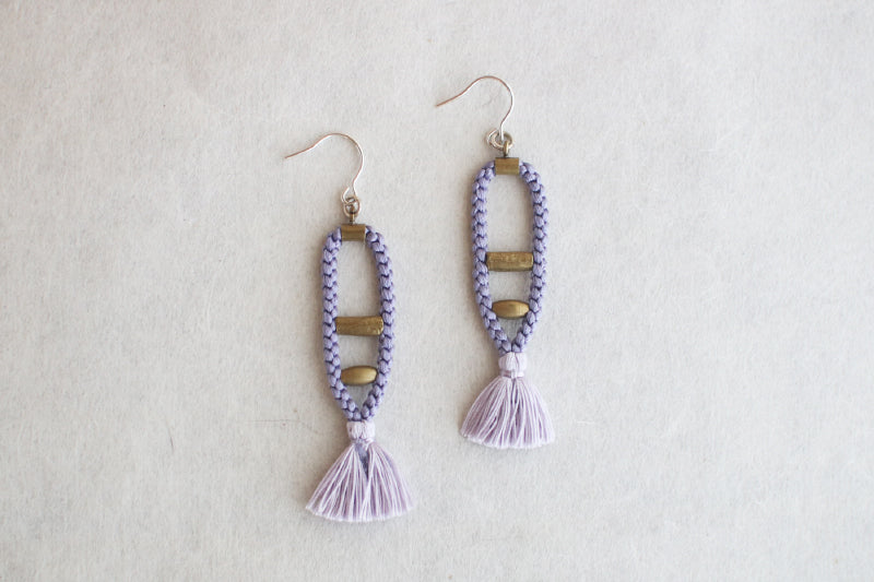 アクセサリー kumi Kumihimo Earrings / Handmade Silk Braiding Jewelry by Noriko Yuki