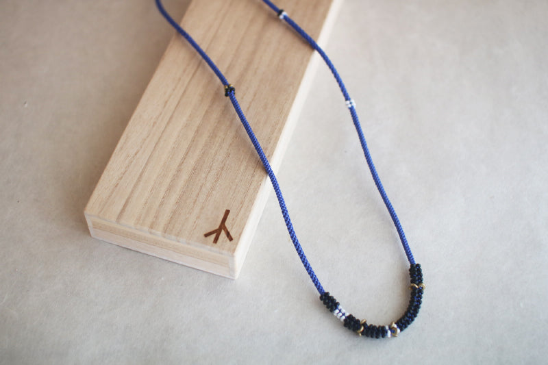 Kumihimo Necklace / Handmade Silk Braiding Jewelry by Noriko Yuki