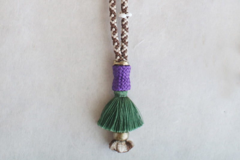 Kumihimo Necklace / Handmade Silk Braiding Jewelry by Noriko Yuki