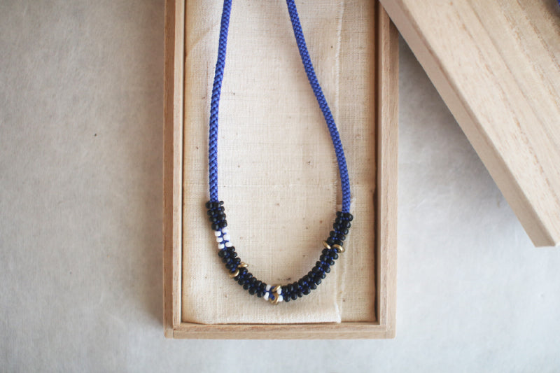 Kumihimo Necklace / Handmade Silk Braiding Jewelry by Noriko Yuki
