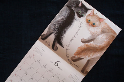 Iku Dekune Cats Wall Calendar 2026