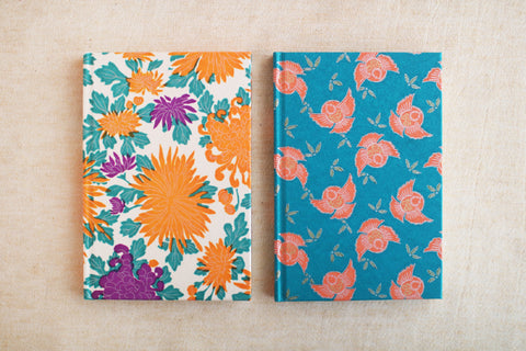 HAIBARA Chiyogami Notebook {Plump Sparrow}