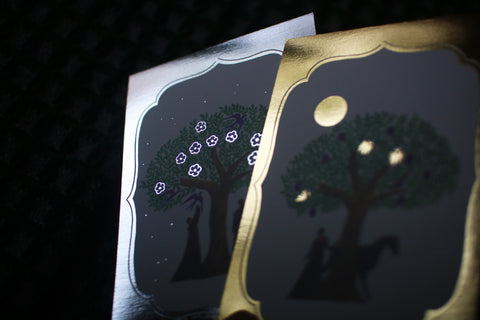 Foil-Pressed Postcard Set {Nishishuku}