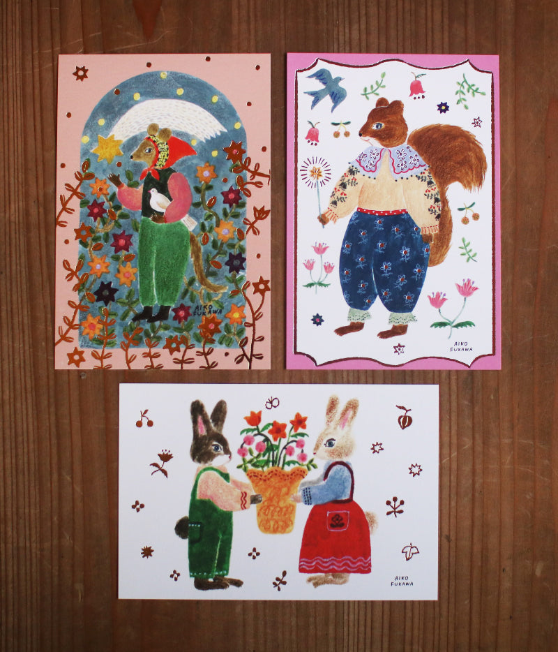 Foil-Pressed Postcard Set {Aiko Fukawa} (20% OFF) – UGUiSU STORE