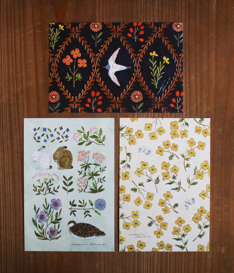 Foil-Pressed Postcard Set {Midori Asano}