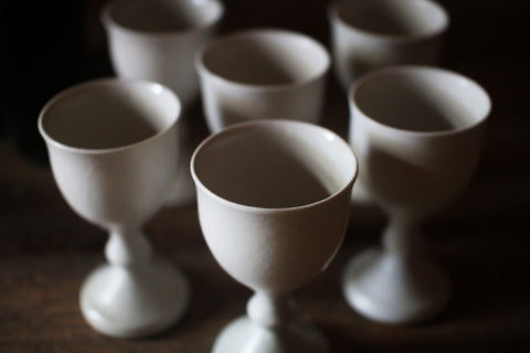 White Porcelain Wine Goblet