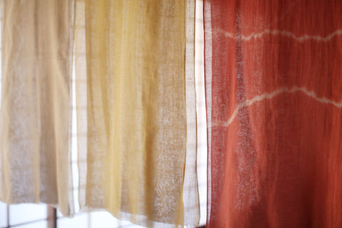 Botanically Dyed Cotton Gauze Scarf