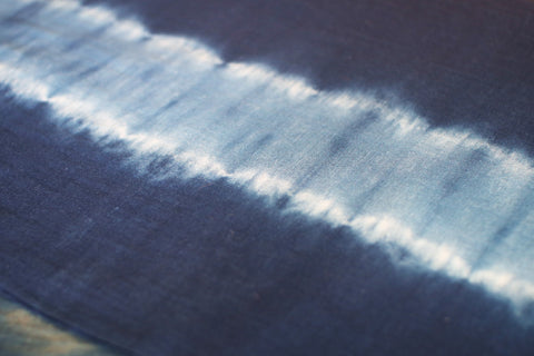 Aizome Natural Indigo Dyed Cotton Gauze Scarf