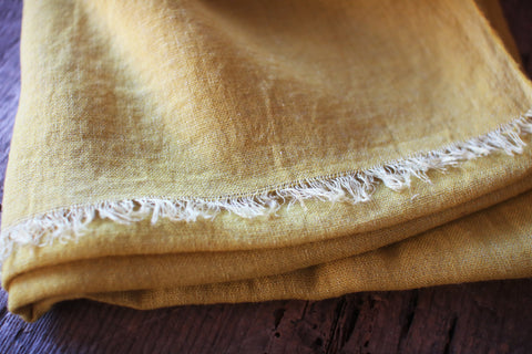 Botanically Dyed Wool Linen Scarf
