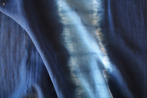 Aizome + Kakishibu Natural Indigo Dyed Cotton Gauze Scarf