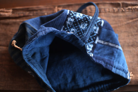 Patchwork Drawstring Shoulder Bag [B]