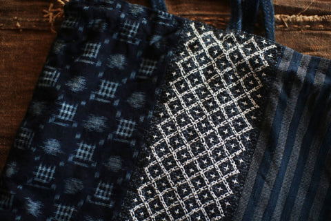 Patchwork Drawstring Shoulder Bag [A]