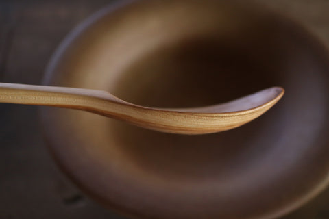 Hand-Carved Branch Serving Spoon [Walnut]