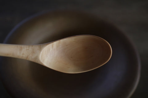 Hand-Carved Branch Serving Spoon [Crabapple]
