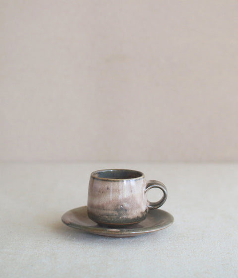 Gunji Pottery Cup & Saucer [C]