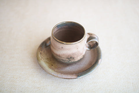 Gunji Pottery Cup & Saucer [C]