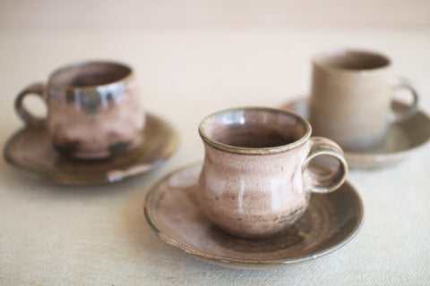 Gunji Pottery Cup & Saucer [B]