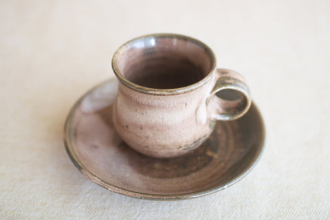 Gunji Pottery Cup & Saucer [B]