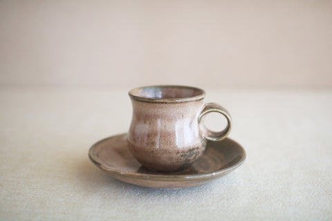 Gunji Pottery Cup & Saucer [B]