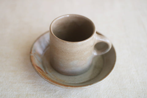 Gunji Pottery Cup & Saucer [A]