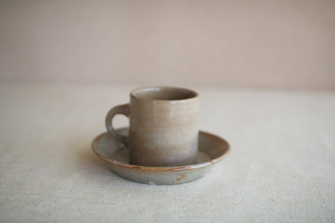 Gunji Pottery Cup & Saucer [A]