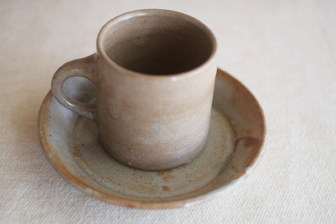 Gunji Pottery Cup & Saucer [A]