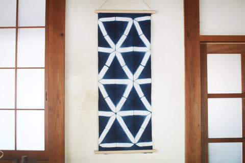 Aizome Hand-Dyed Tenugui {Snow Flower}