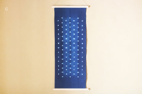 Aizome Hand-Dyed Tenugui {Butterfly Dots : C}