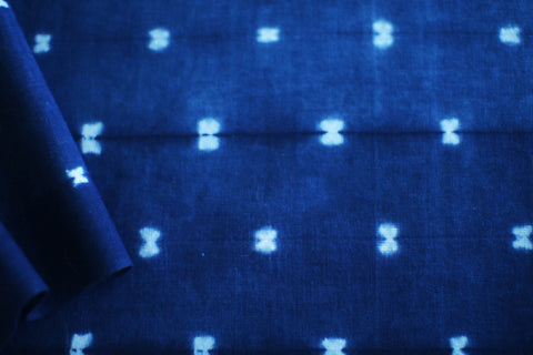 Aizome Hand-Dyed Tenugui {Butterfly Dots : A}