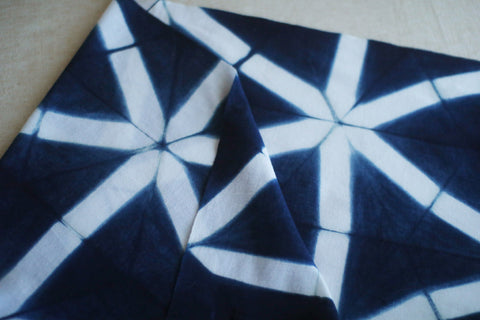 Aizome Hand-Dyed Tenugui {Snow Flower}
