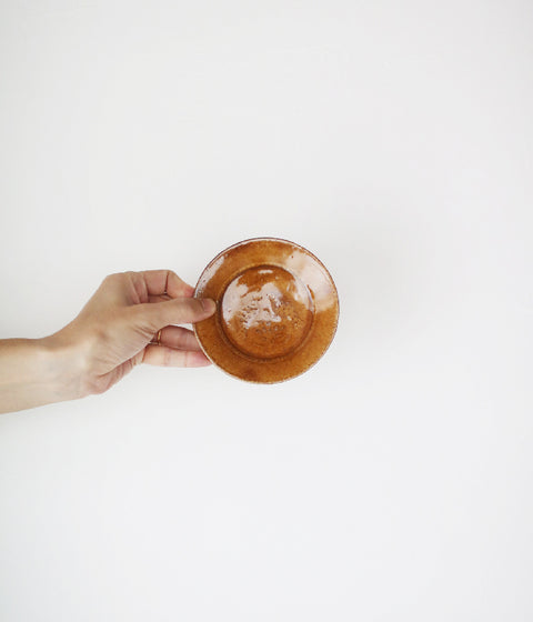 Katauchi Bird & Flower Mini Plate {Light Brown}