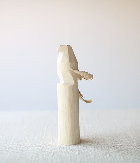 Sasano Ittobori Carved Wood Hawk {White} (sold out)