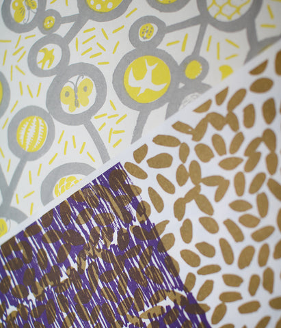 Natsuko Kozue A3 Wrapping Paper {Brown Rice x Forest Yellow}