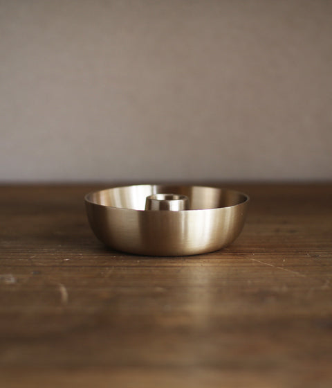 Brass Bowl Candle Holder